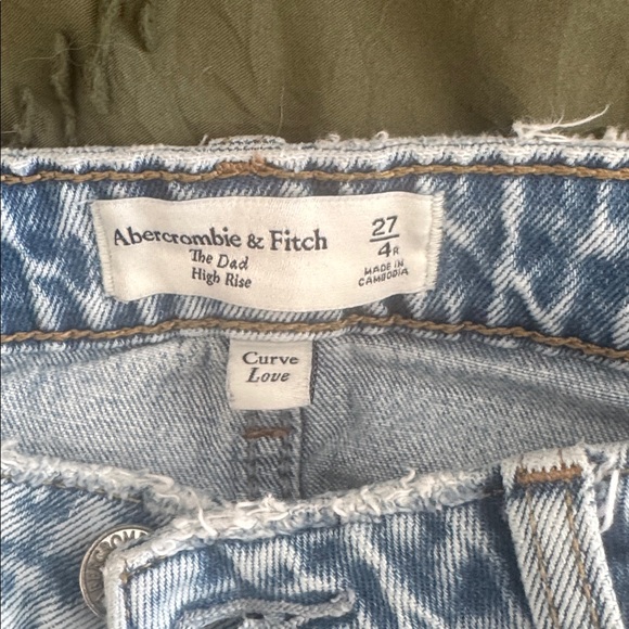 Abercrombie & Fitch The Dad High Rise Jeans Curve Love Size 27 - Picture 3 of 9